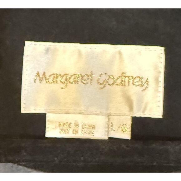 Margaret Godfrey Womens Large 100% Leather Suede Jacket Open Front Belted Black - Picture 8 of 9